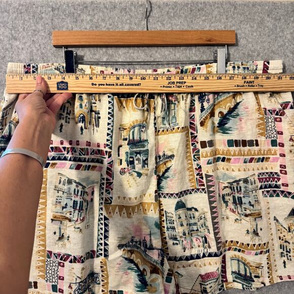 Lucky Brand Linen Blend Shorts Women's XXL Pockets Casual Travel Drawstring - Picture 6 of 13